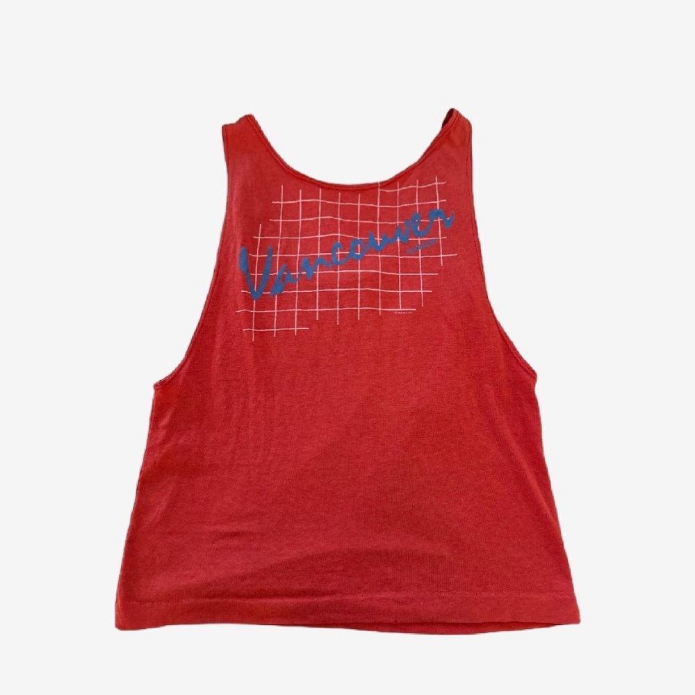 Vintage Vancouver Canada Red Graphic Tank Top